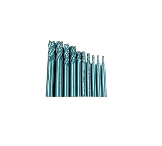 10 Piece 4 Flute Milling Drill Bit