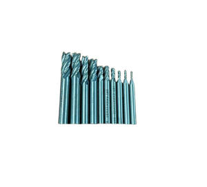 10 Piece 4 Flute Milling Drill Bit