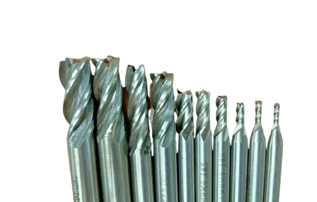 10 Piece 4 Flute Milling Drill Bit