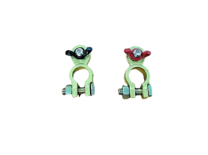 MATSON Positive & Negative Brass Wingnut Battery Terminals