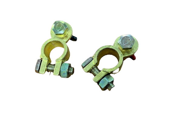 MATSON Positive & Negative Brass Wingnut Battery Terminals
