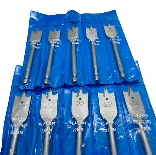 22mm x 150mm Long Timber Spade Drill Bit - 10 Pieces