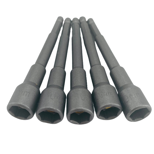 10mm Socket x 100mm Long Hex Socket - 5 Pieces