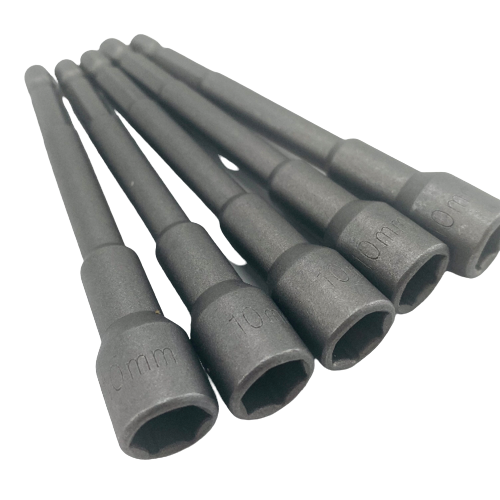 10mm Socket x 100mm Long Hex Socket - 5 Pieces