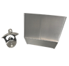 Silver Stainless Steel Wall Mounted Bottle Opener + Cap Catcher