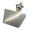 Silver Stainless Steel Wall Mounted Bottle Opener + Cap Catcher