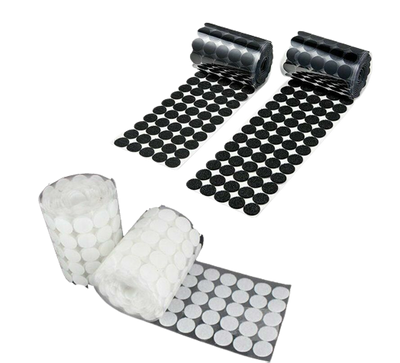 Adhesive HOOK AND LOOP Fastening Dots WHITE / BLACK