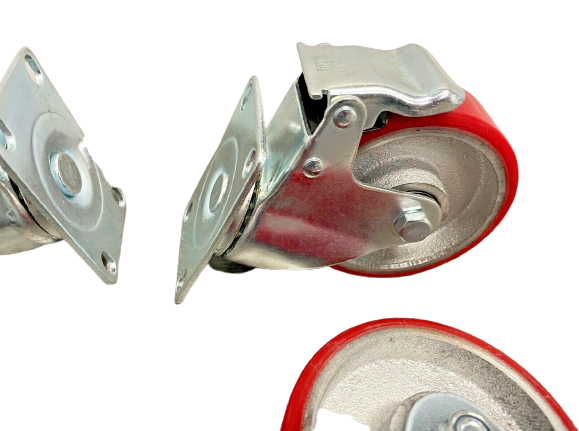 5" (125mm) Heavy Duty Swivel Castor Wheels - 4 Piece Set