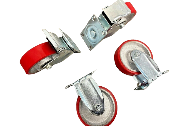 5" (125mm) Heavy Duty Swivel Castor Wheels - 4 Piece Set