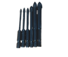6 Piece Titanium Tile Glass Drill Bit Tungsten Carbide Cross