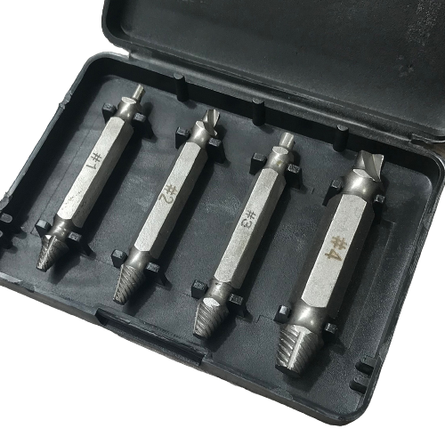 4 Piece Damaged Screw Extractor Set