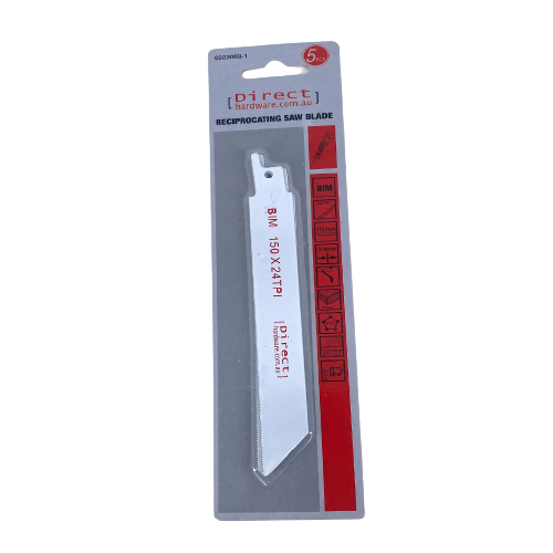Reciprocating Saw Blades - 150mm / 24TPI (Packs of 5)