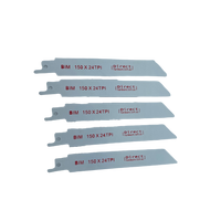 Reciprocating Saw Blades - 150mm / 24TPI (Packs of 5)