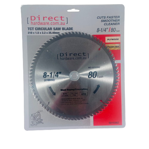 Circular Saw Blades 210mm 80T Teeth Direct Hardware