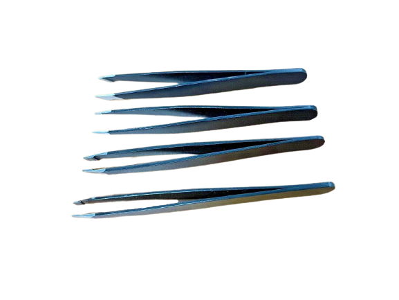 4 Piece Professional Tweezer Set