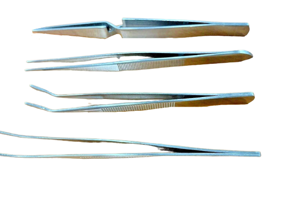 4 Piece Precision Tweezer Set