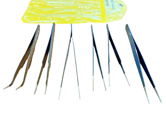 6 Piece Stainless Steel Tweezer Kit (Anti-static)